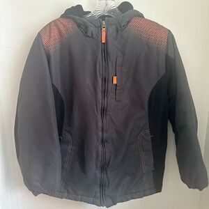 Athletech Black and Gray Jacket with Neon Green Detail